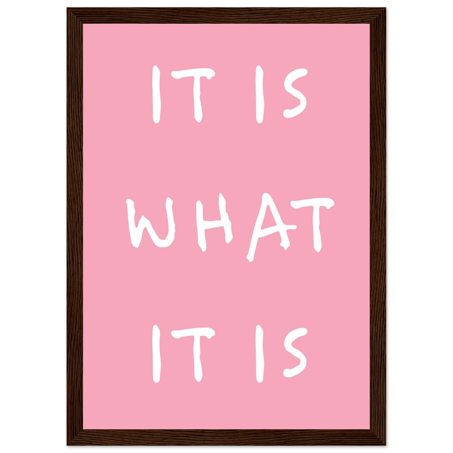 It is what it is - Premium Matte Paper Wooden Framed Poster