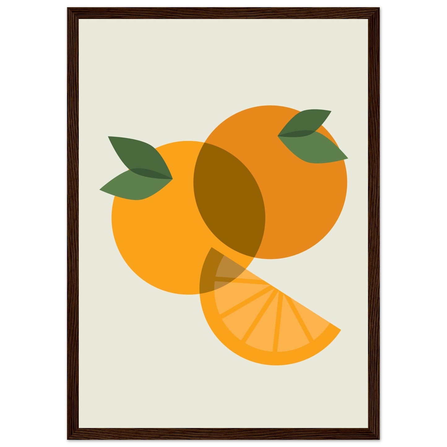 Fruity 'Oranges' - Premium Matte Paper Wooden Framed Poster