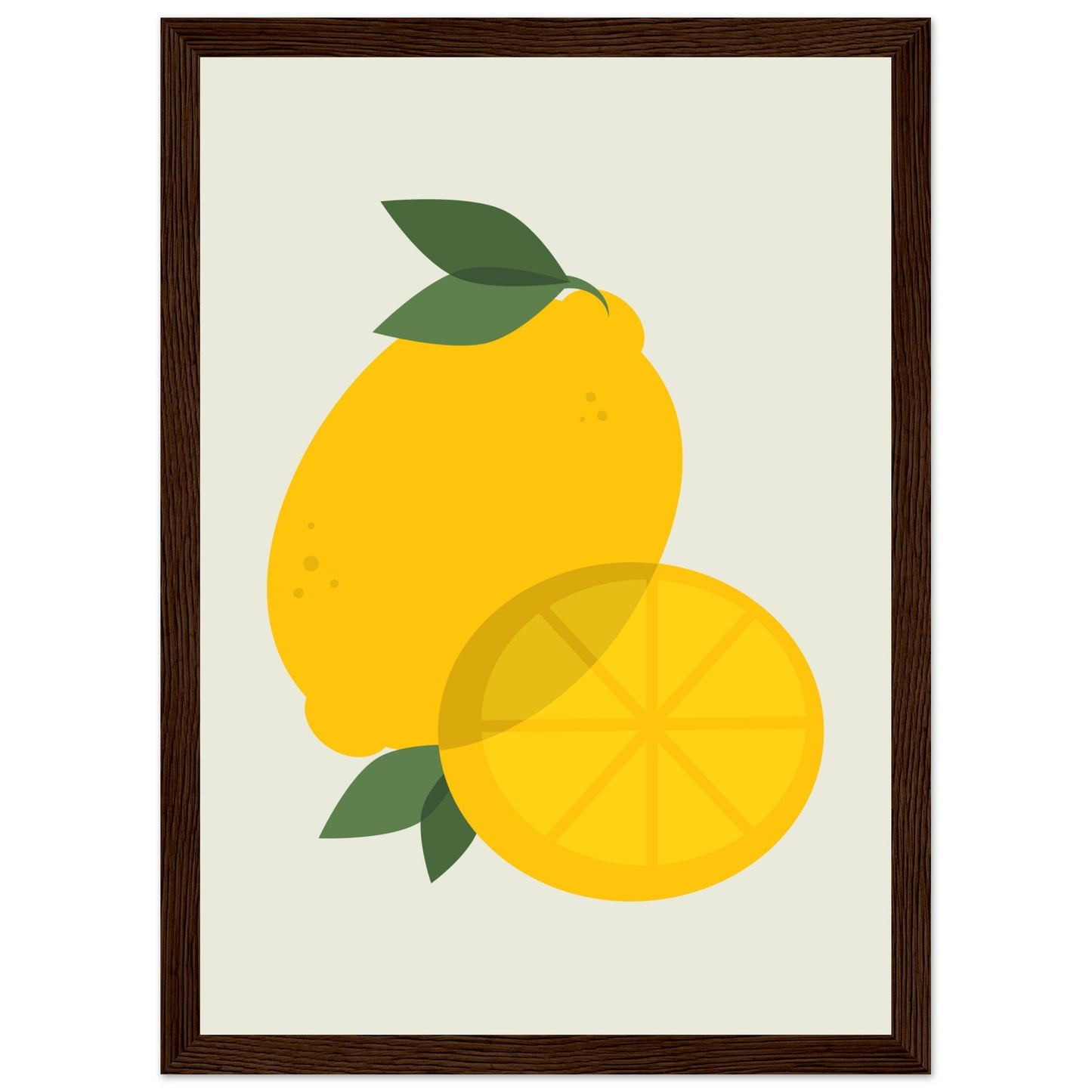 Fruity 'Lemons' - Premium Matte Paper Wooden Framed Poster