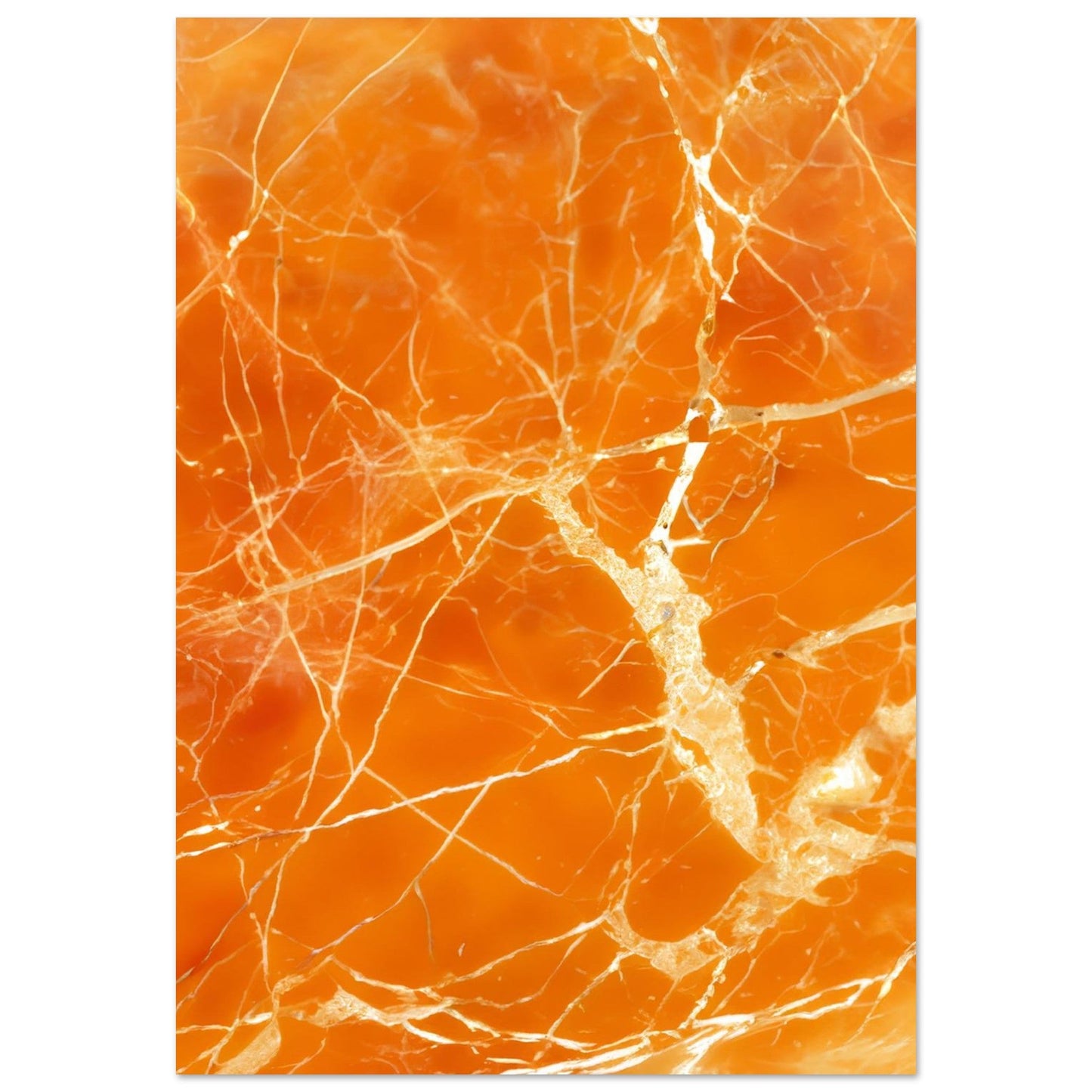 Marble 'Orange' - Premium Matte Paper Poster