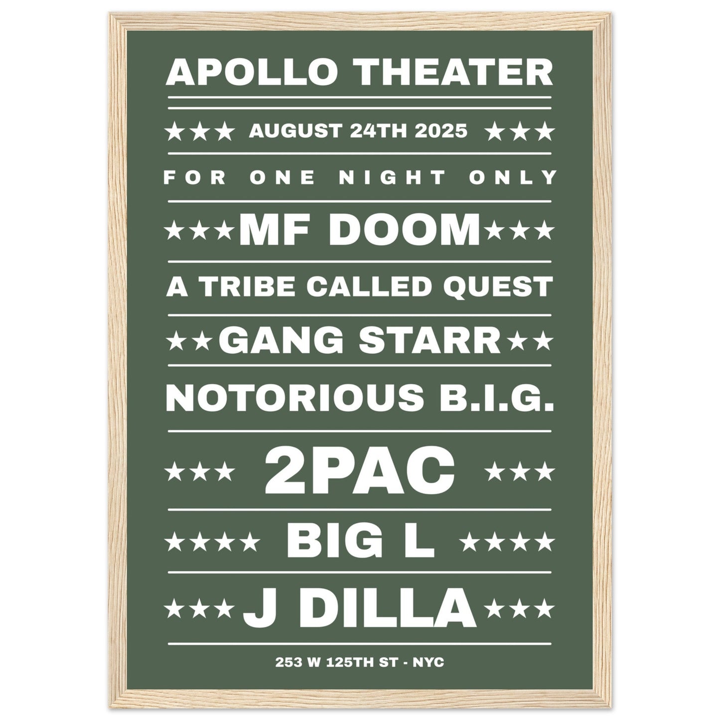 Sign 'Dream Hip Hop Gig' - Premium Matte Paper Wooden Framed Poster