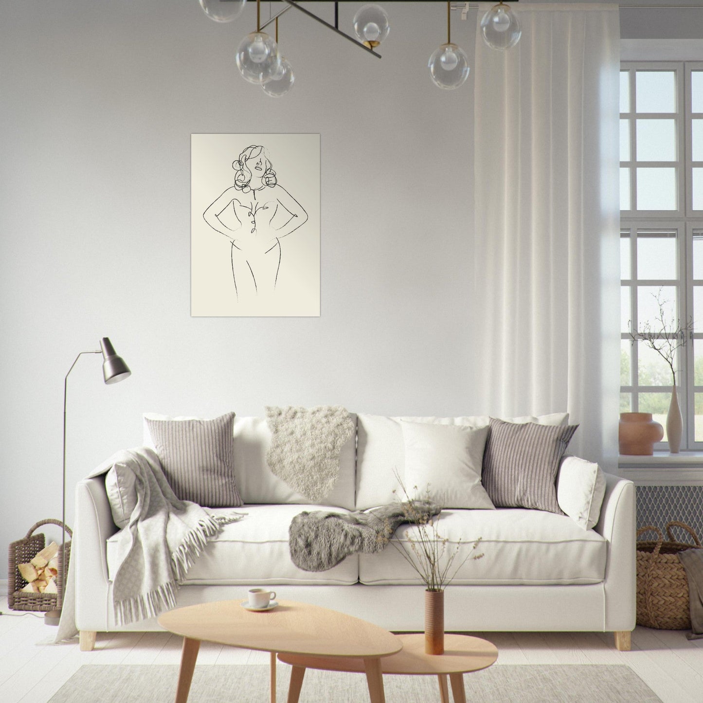 Line Art 'Sabrina' - Premium Matte Paper Poster