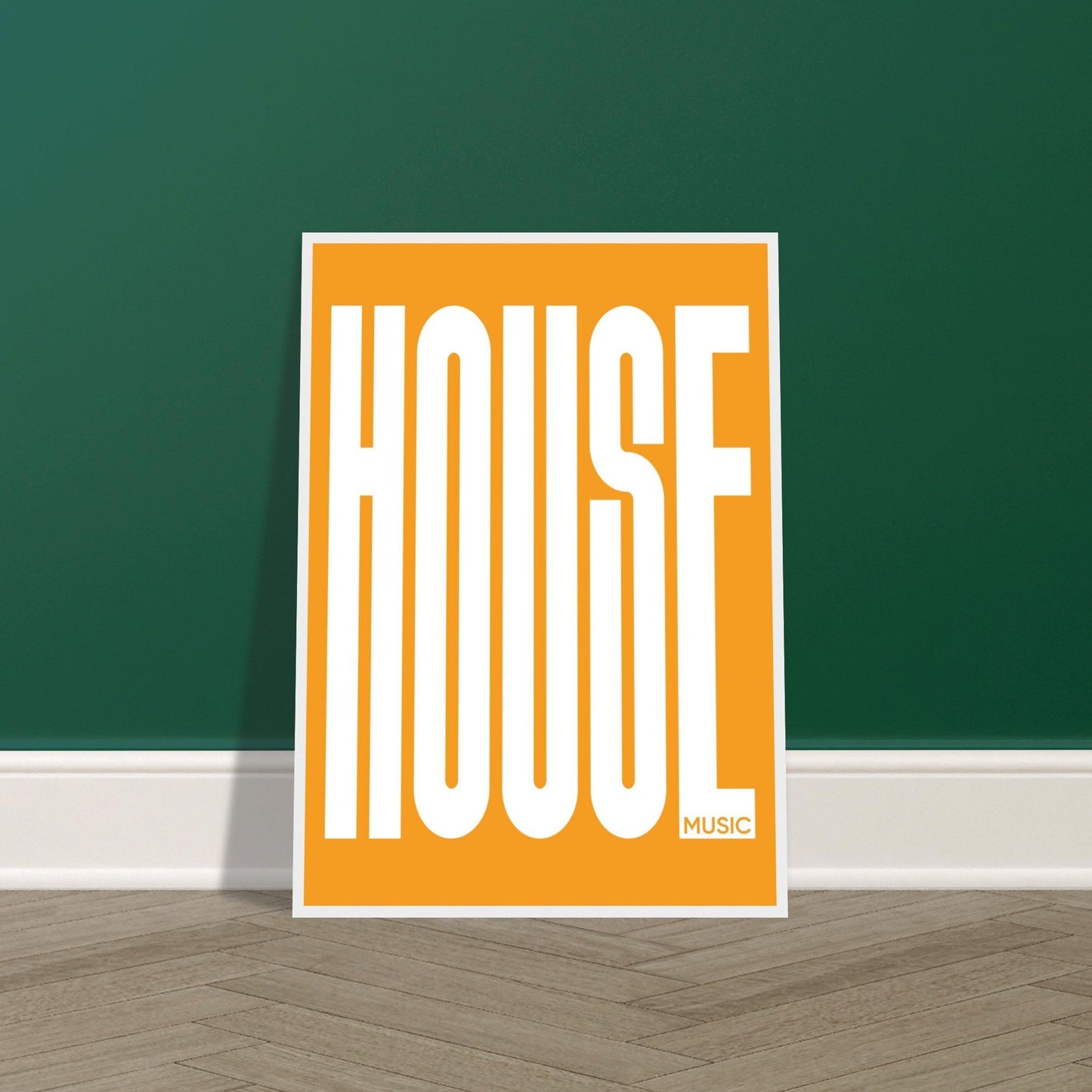 Music HOUSE - Premium Matte Paper Wooden Framed Poster