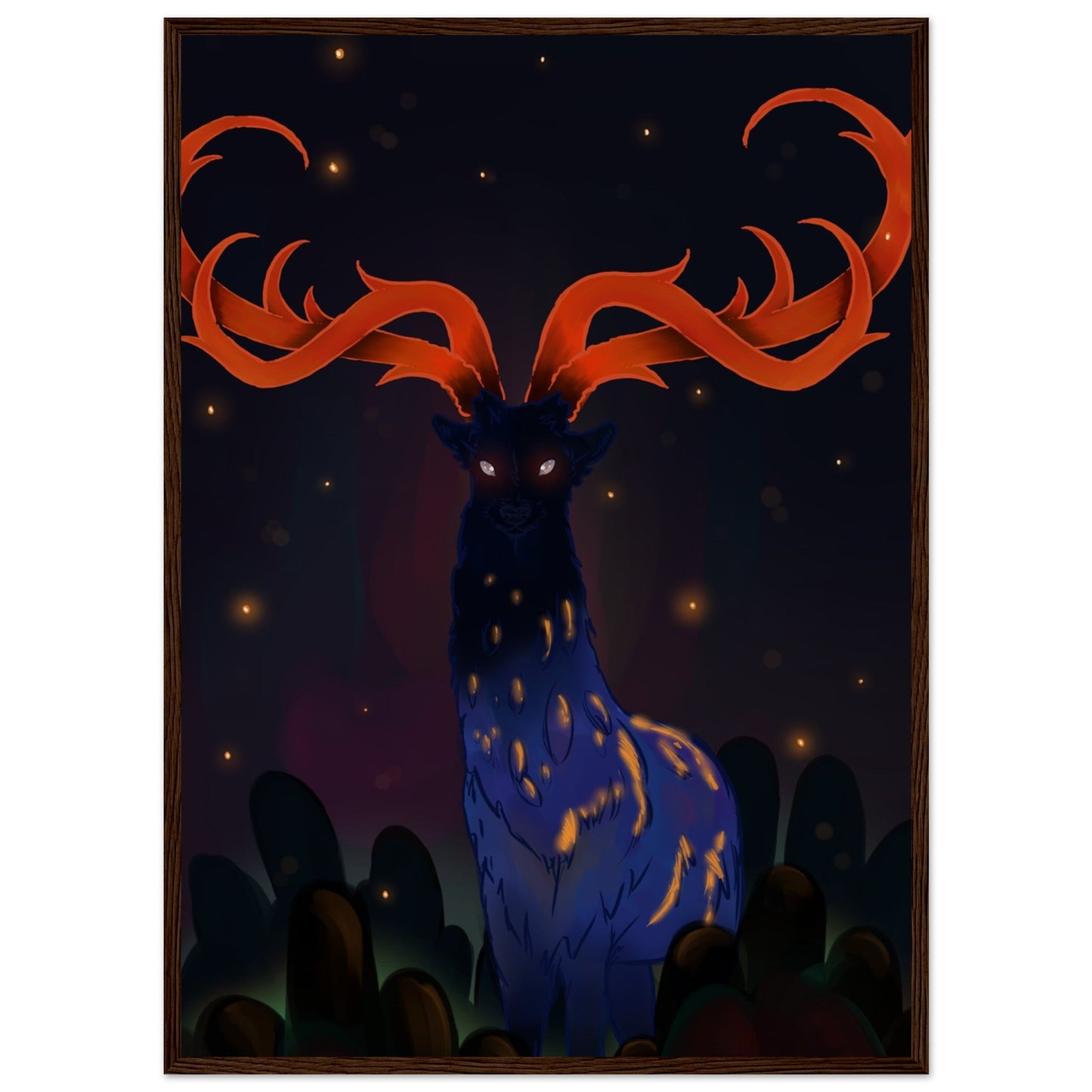 Animals 'Creature of the Forrest' - Premium Matte Paper Wooden Framed Poster