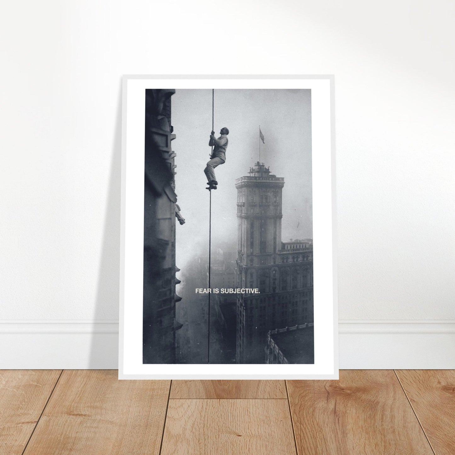 Ed Dickinson 'Fear is Subjective' - Premium Matte Paper Wooden Framed Poster