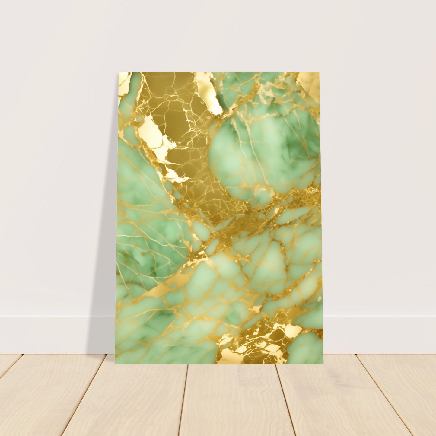 Marble 'Green & Gold' II - Premium Matte Paper Poster