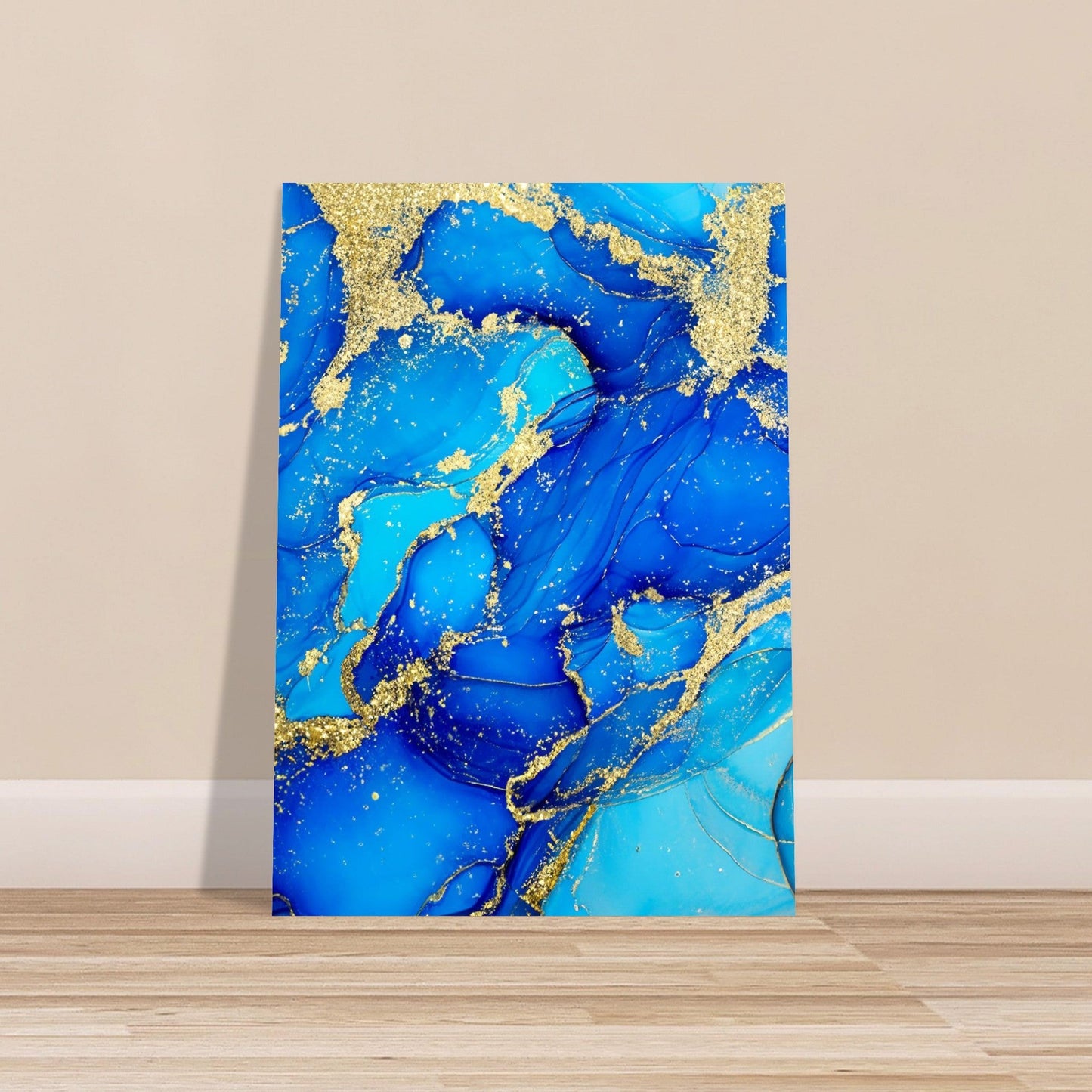 Marble 'Blue & Gold' - Premium Matte Paper Poster