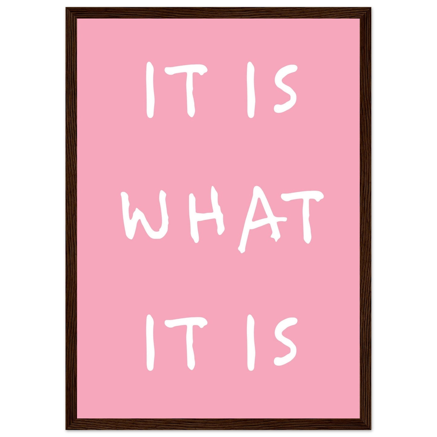 It is what it is - Premium Matte Paper Wooden Framed Poster