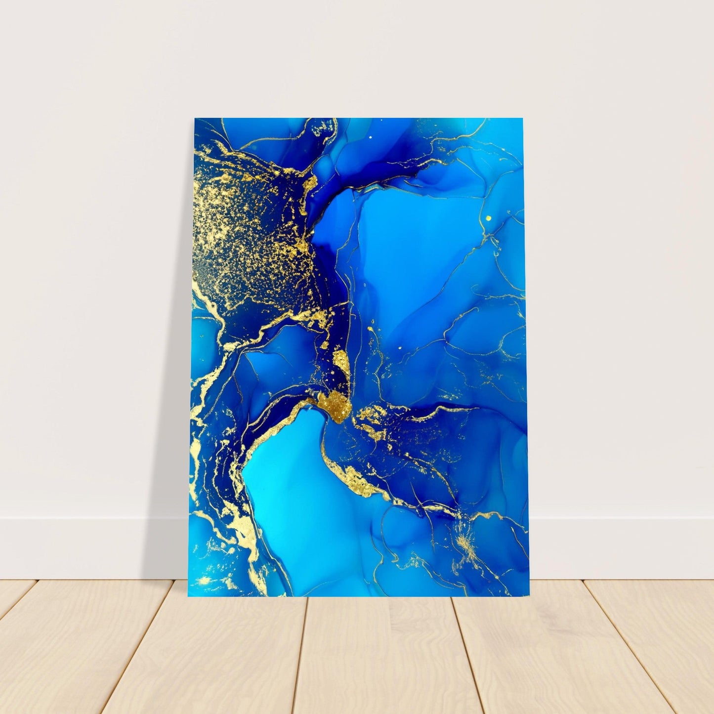 Marble 'Blue & Gold' III - Premium Matte Paper Poster