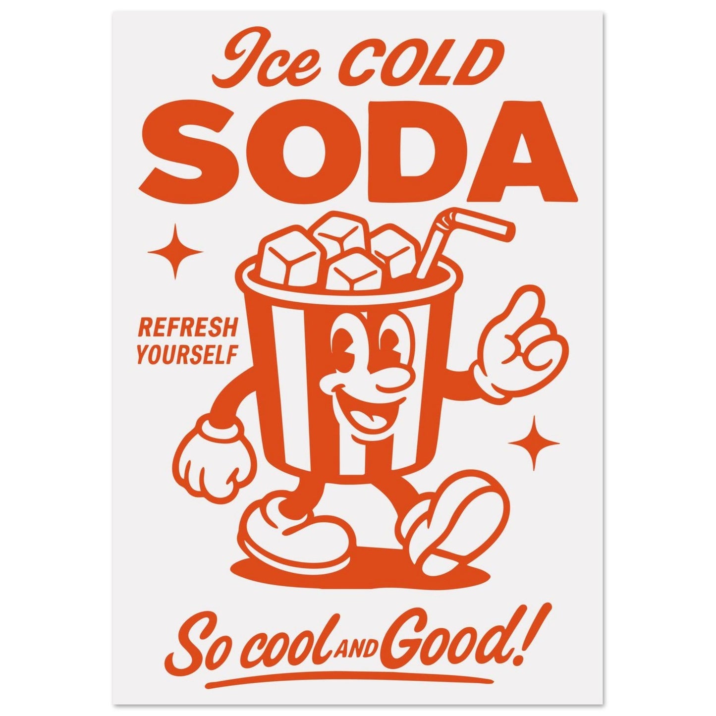 Food 'Ice Cold Soda' - Premium Matte Paper Poster