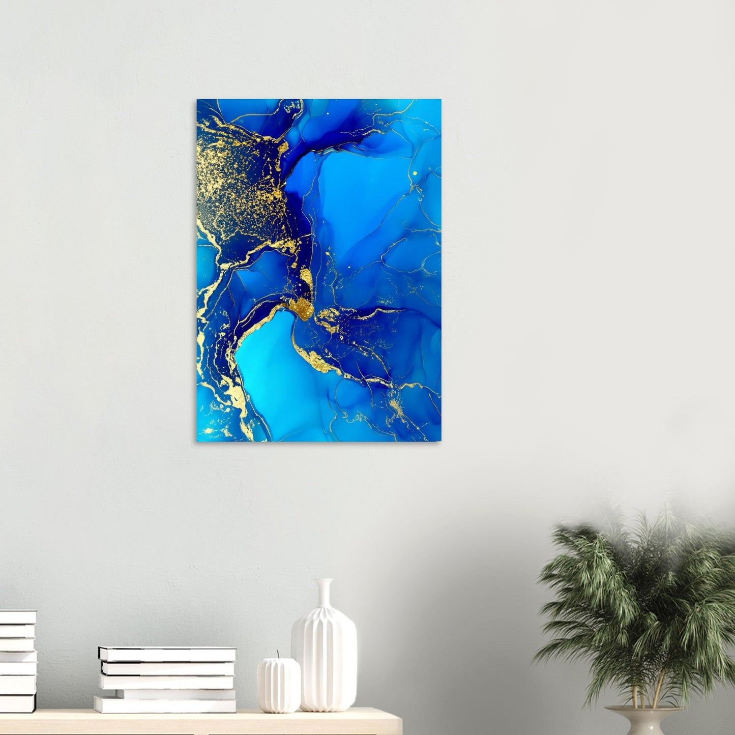 Marble 'Blue & Gold' III - Premium Matte Paper Poster