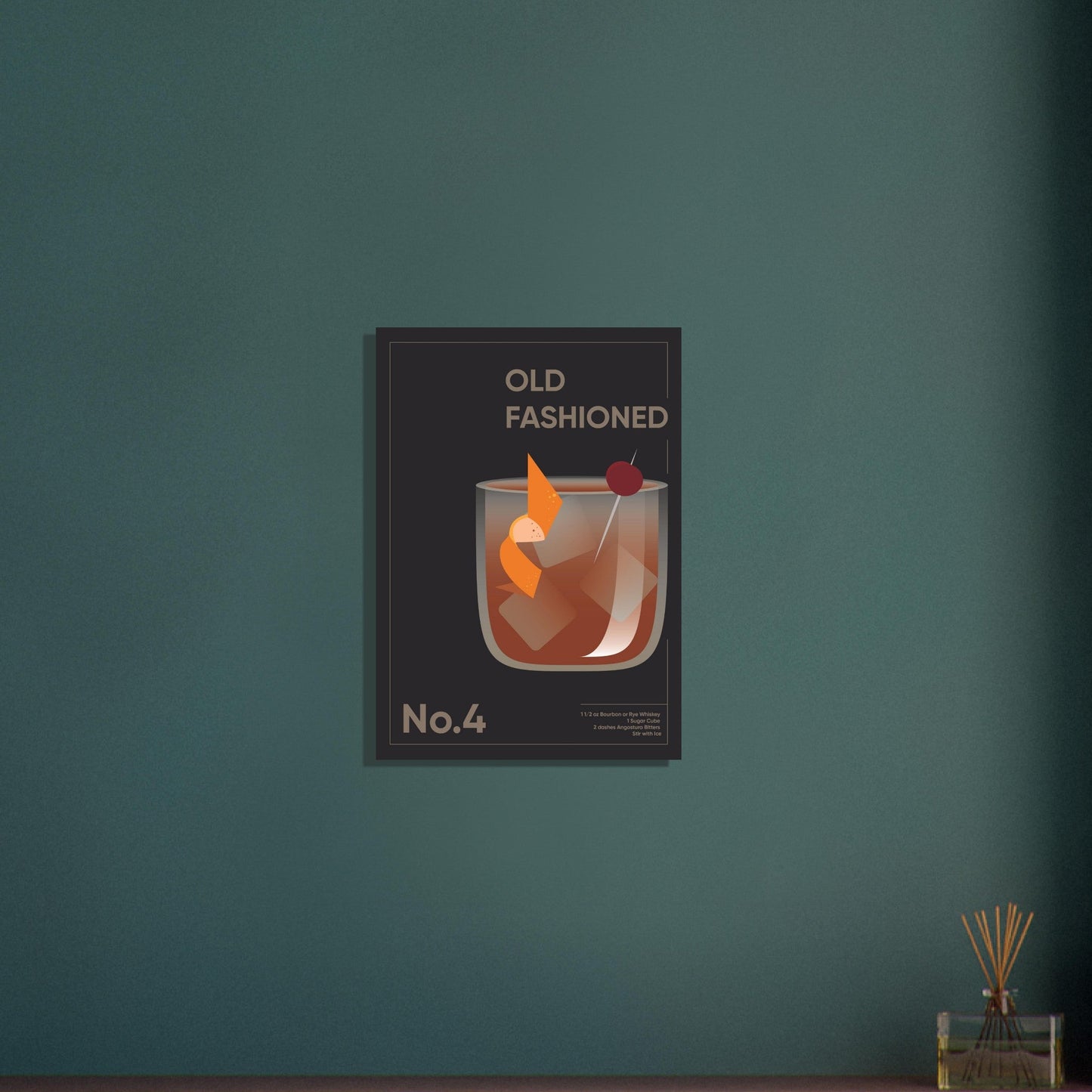 Cocktail 'Old Fashioned' - Premium Matte Paper Poster