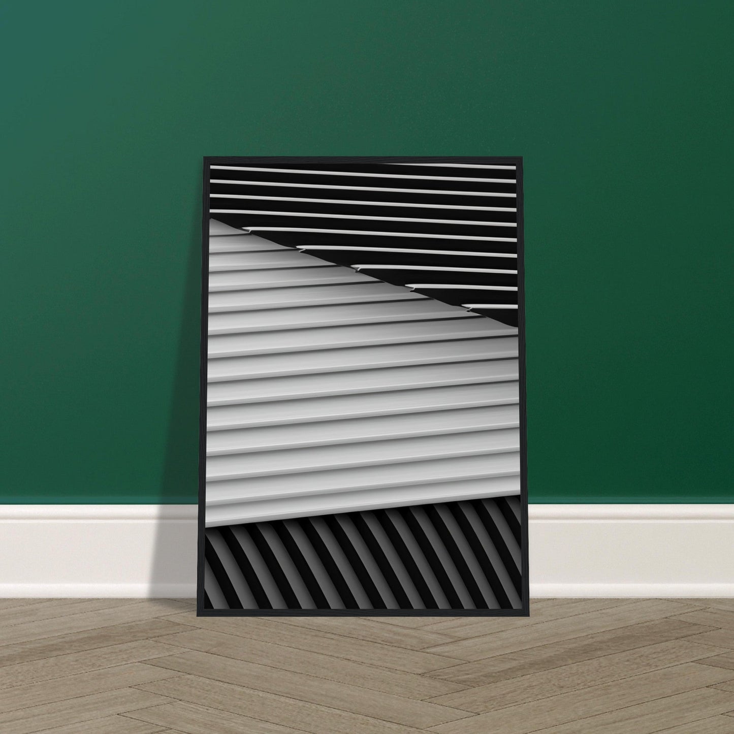 Smart 'Black & White' - Premium Matte Paper Wooden Framed Poster