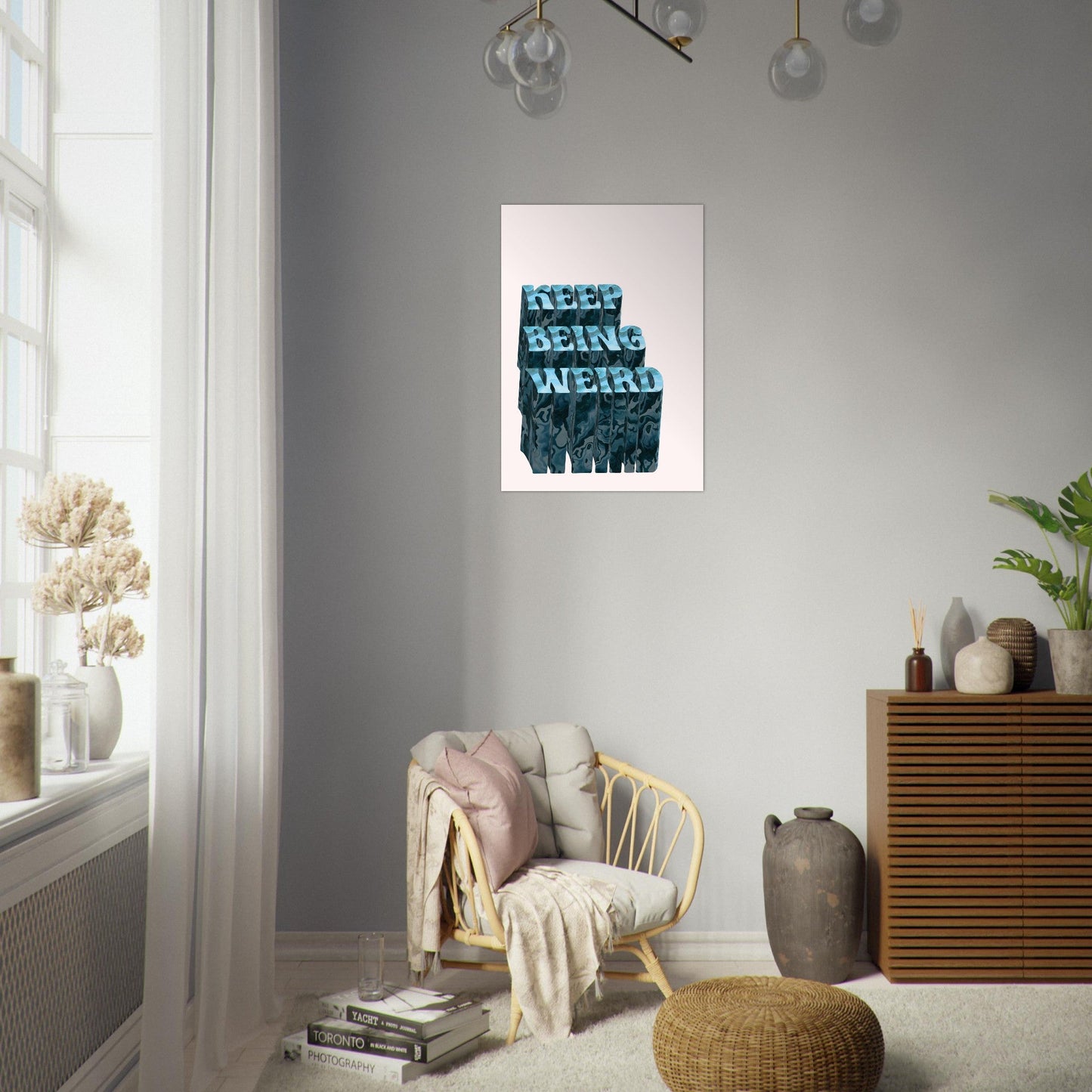 Sign 'Keep Being Weird' - Premium Matte Paper Poster