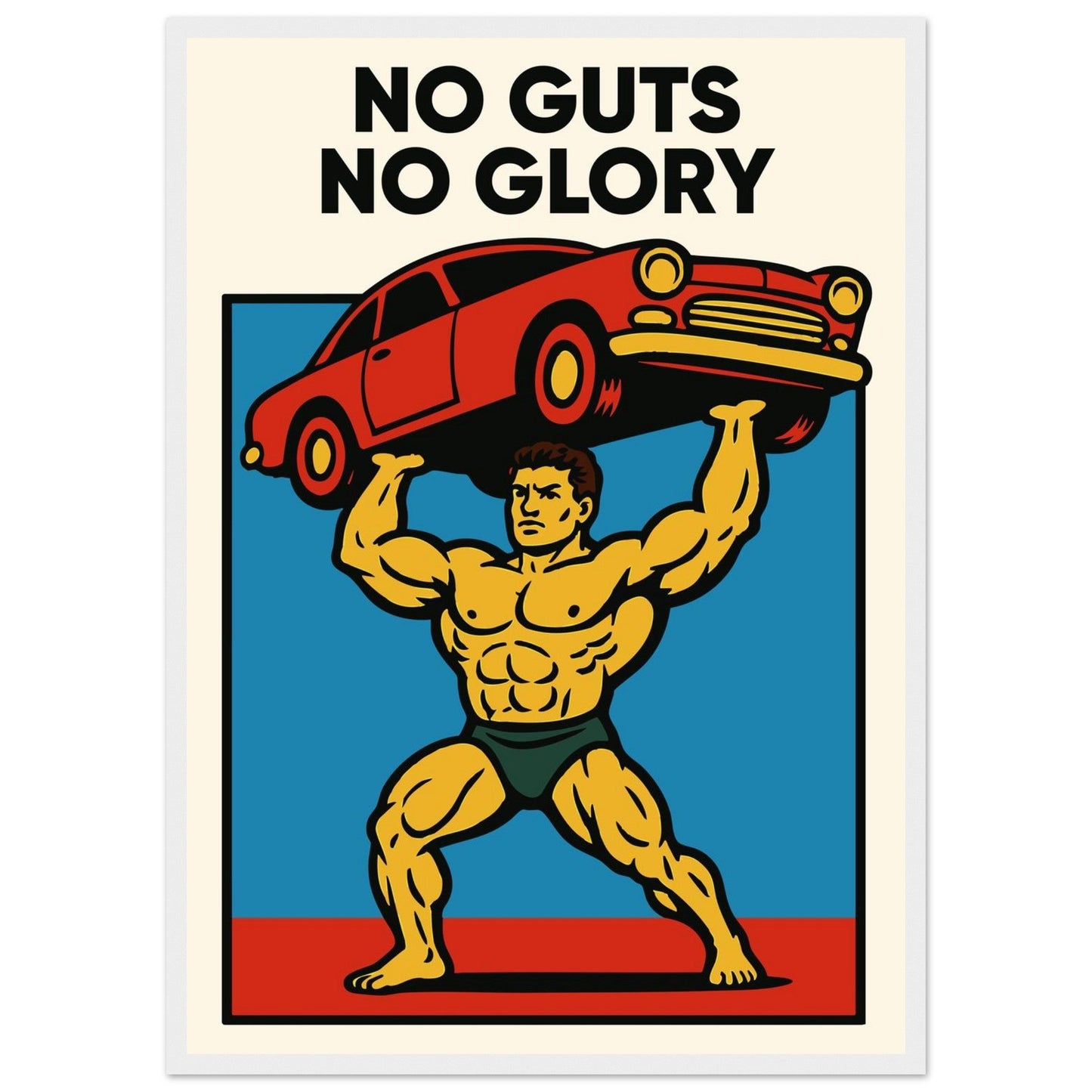 NO GUTS NO GLORY - Premium Matte Paper Wooden Framed Poster