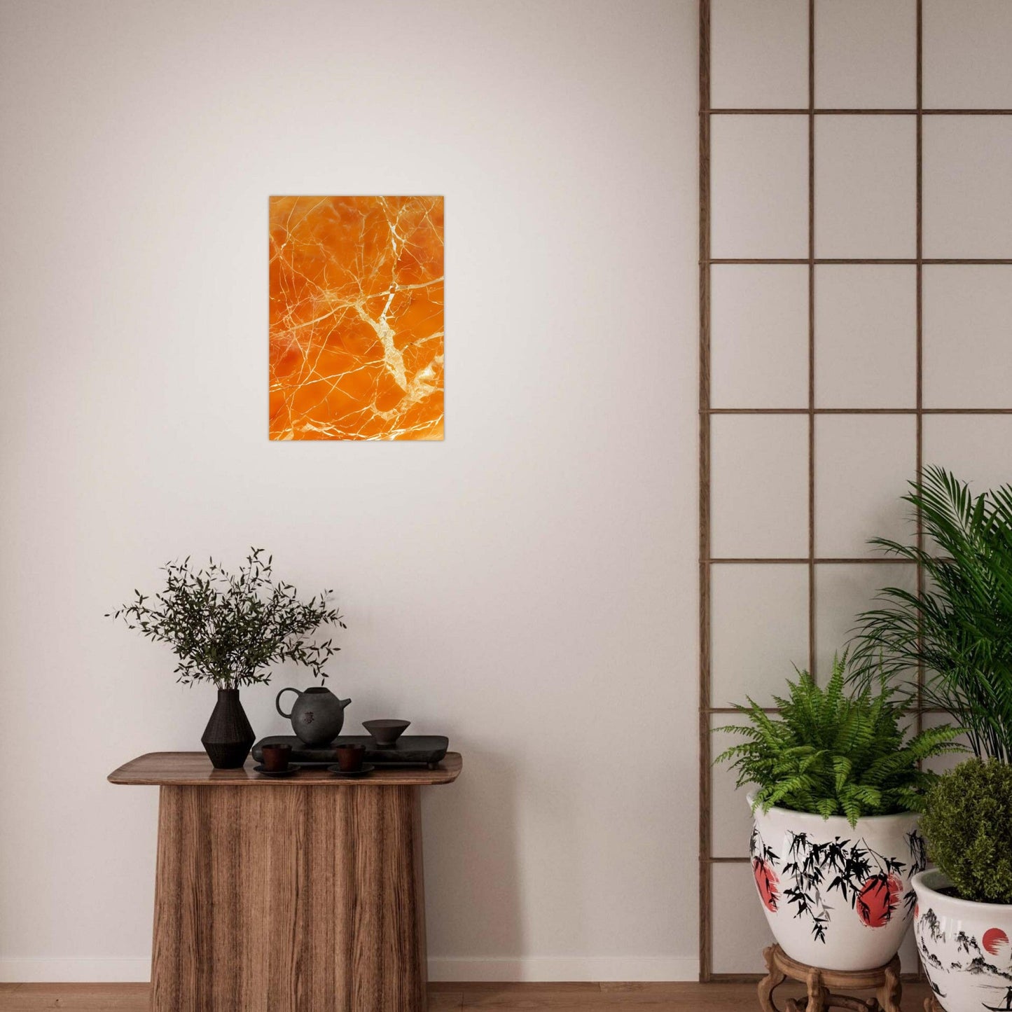 Marble 'Orange' - Premium Matte Paper Poster