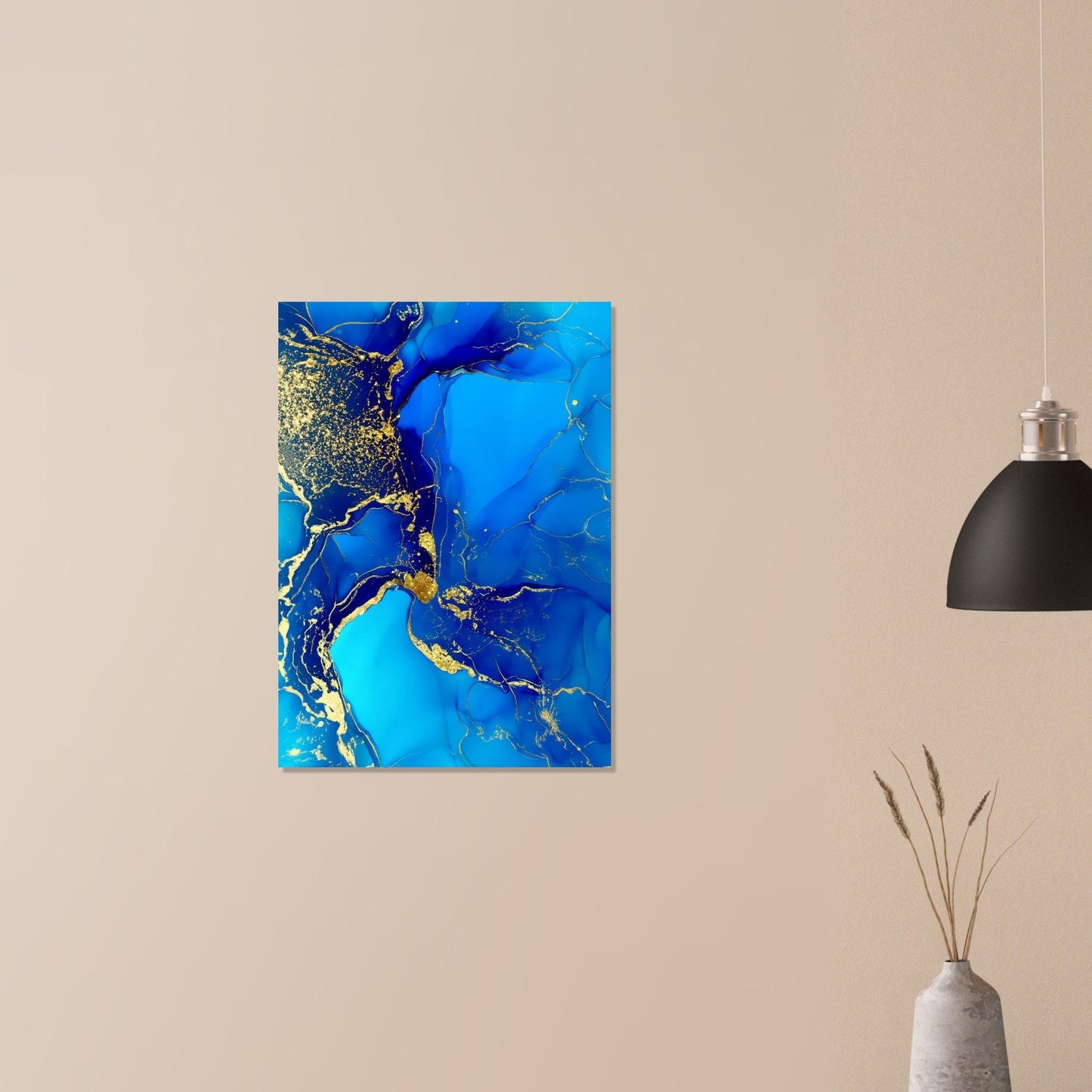 Marble 'Blue & Gold' III - Premium Matte Paper Poster