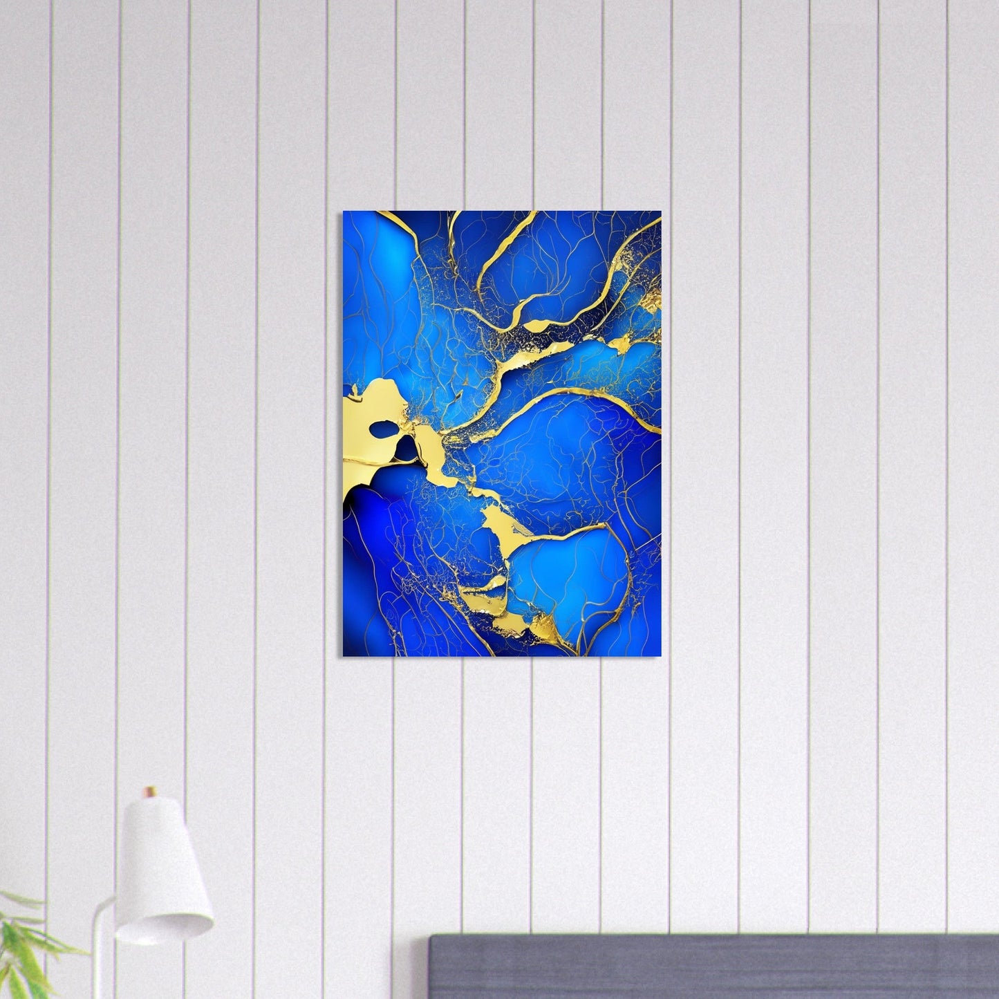 Marble 'Blue & Gold' II - Premium Matte Paper Poster