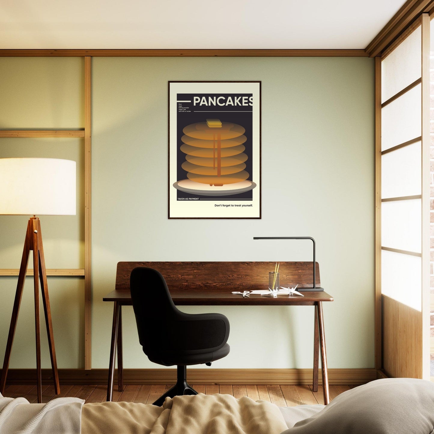Pancakes - Premium Matte Paper Wooden Framed Poster