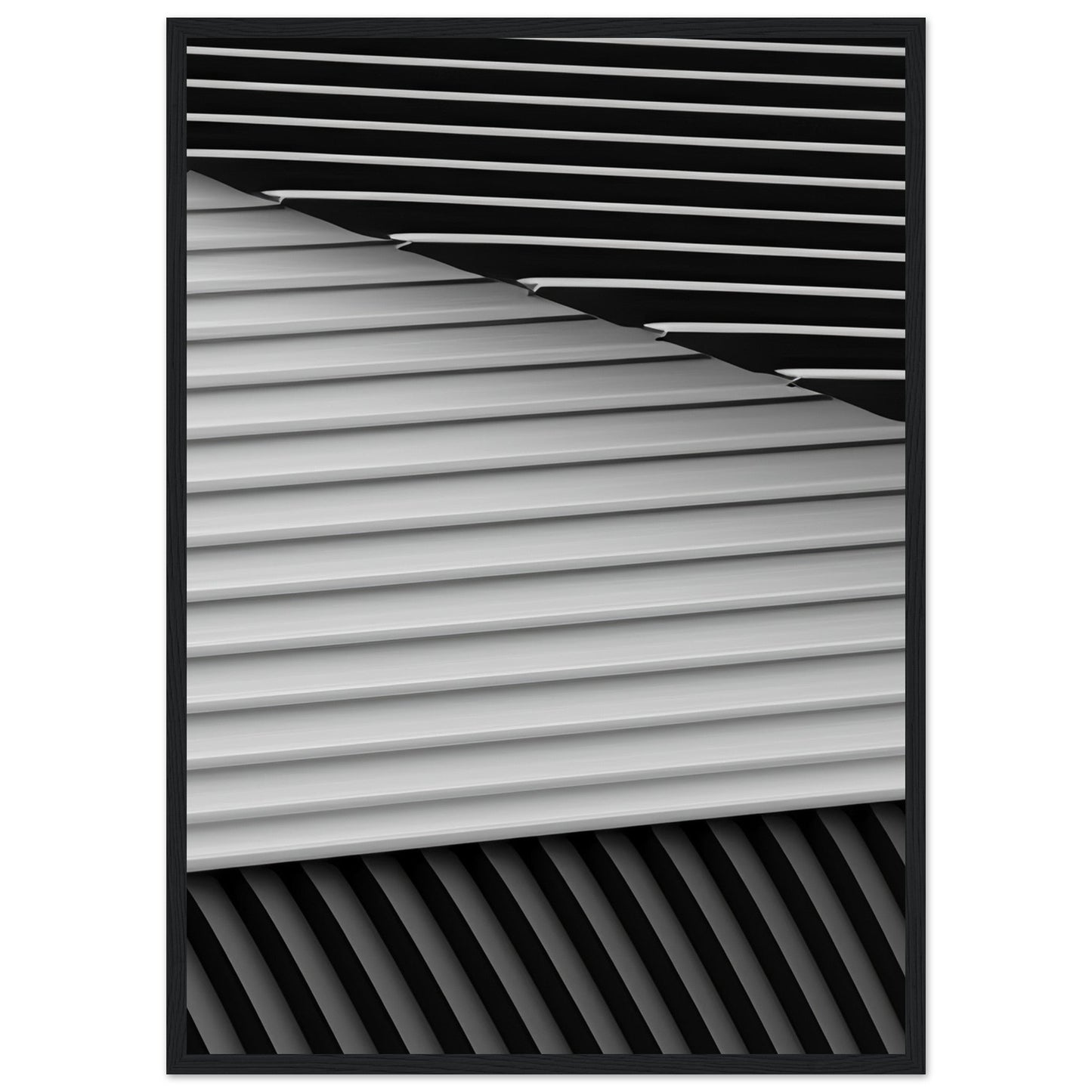 Smart 'Black & White' - Premium Matte Paper Wooden Framed Poster