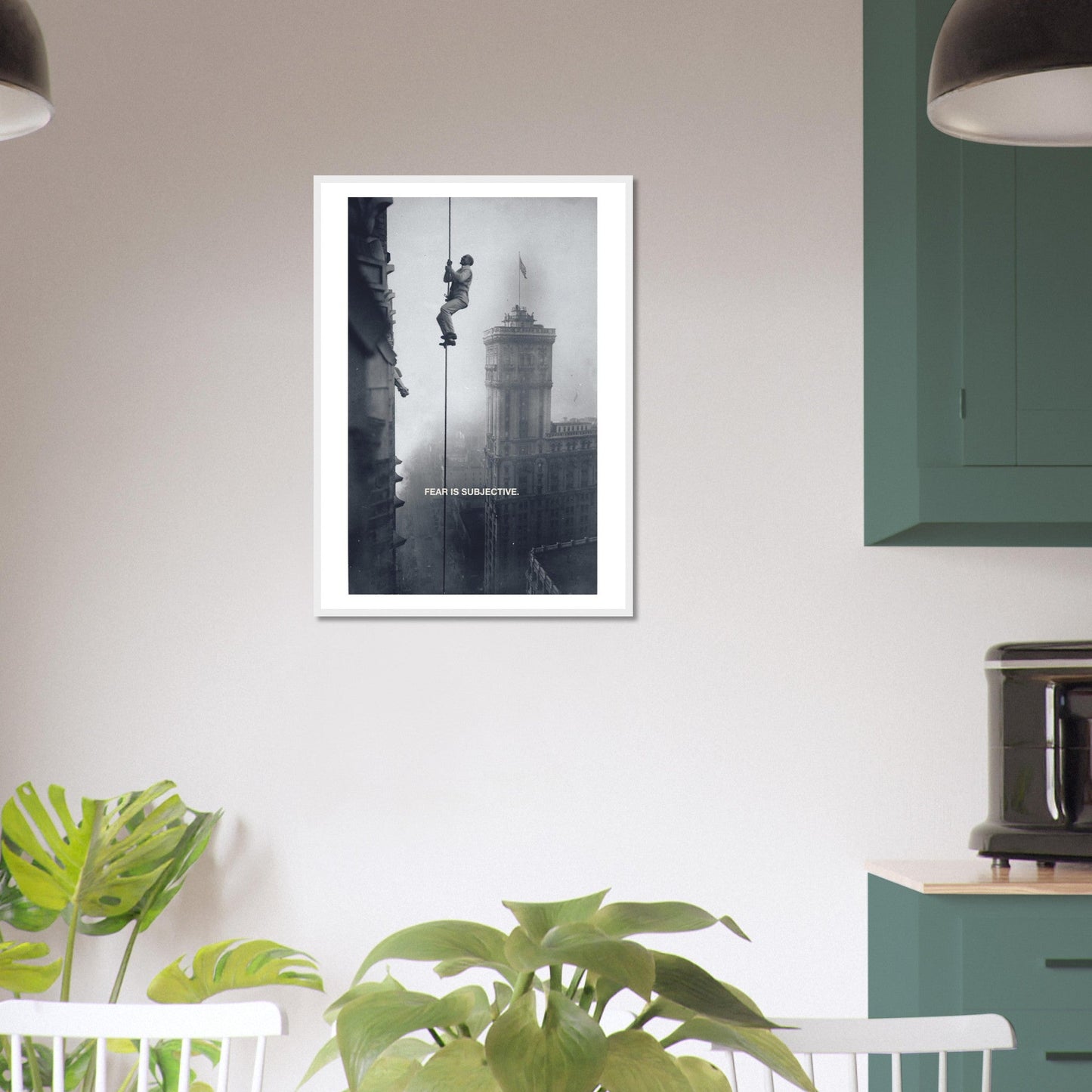 Ed Dickinson 'Fear is Subjective' - Premium Matte Paper Wooden Framed Poster