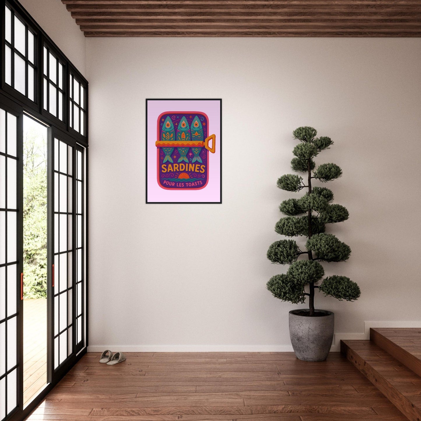 Food 'Sardines' - Premium Matte Paper Wooden Framed Poster