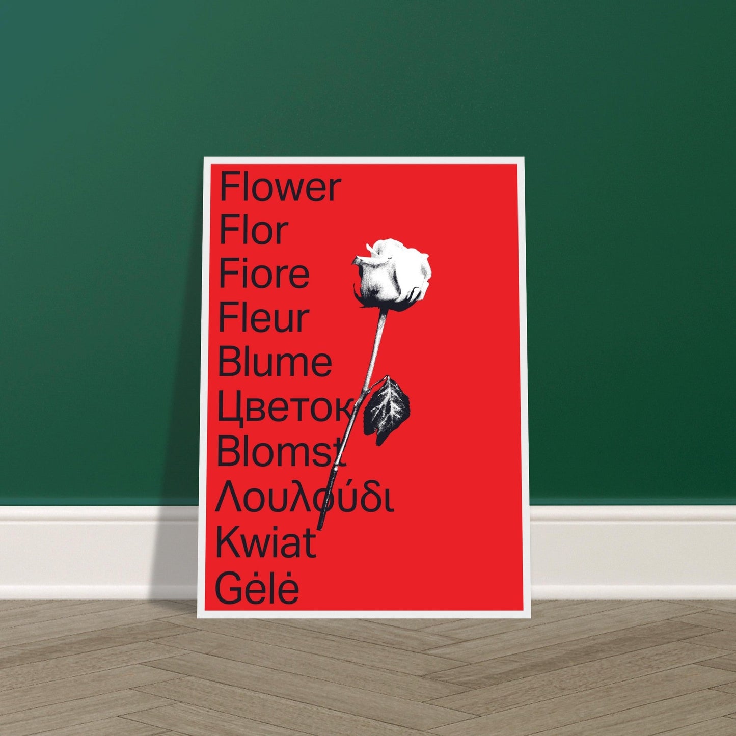 Ed Dickinson 'Flower' - Premium Matte Paper Wooden Framed Poster
