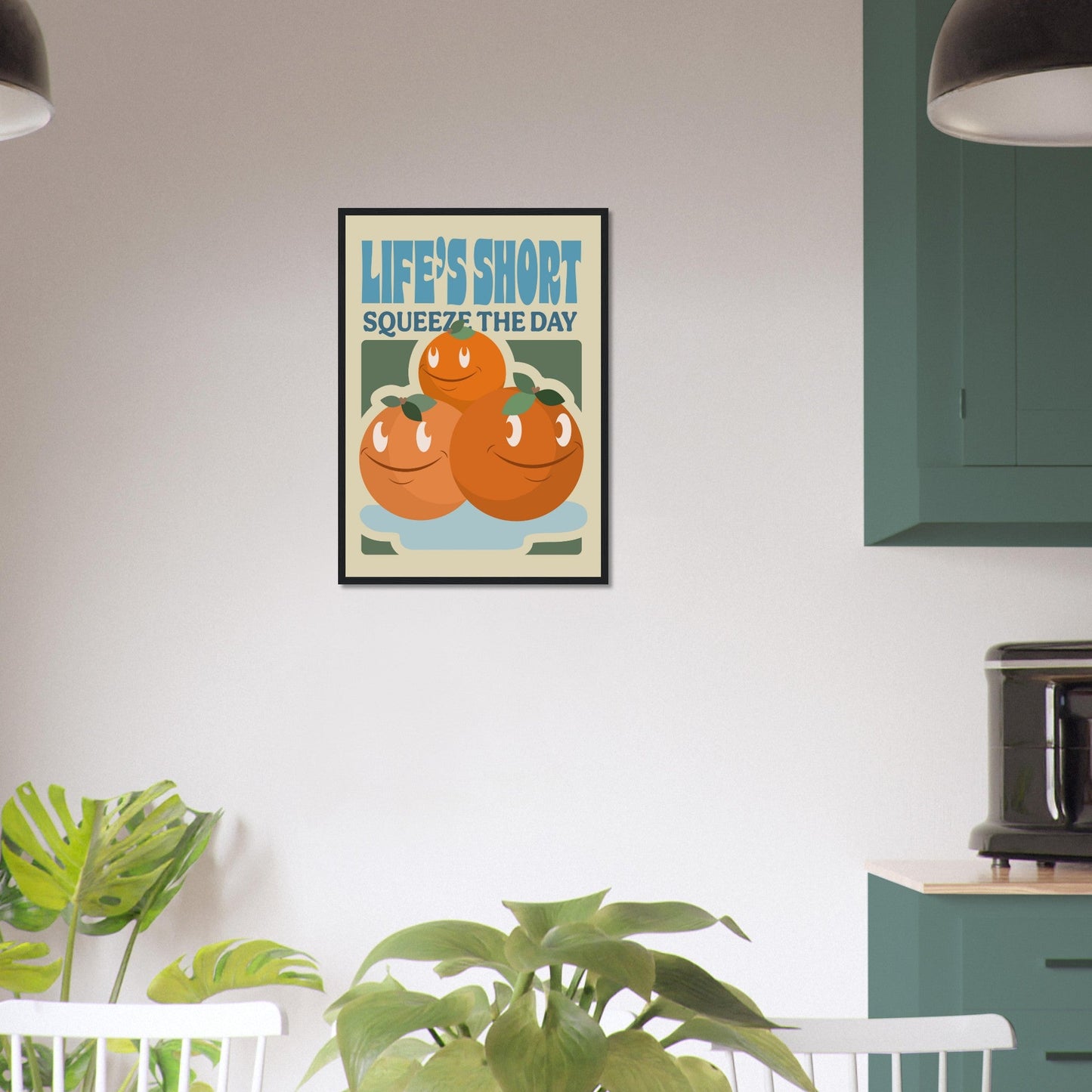 Fruity 'Squeeze The Day' - Premium Matte Paper Wooden Framed Poster