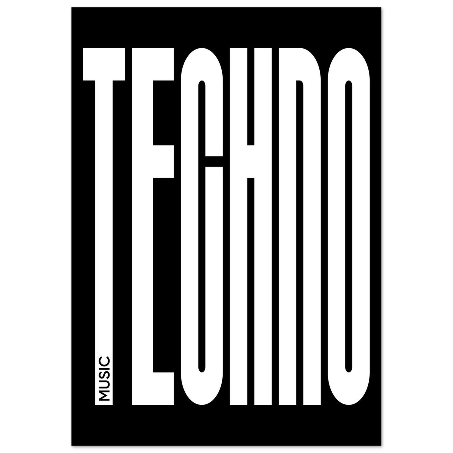 Music TECHNO - Premium Matte Paper Poster
