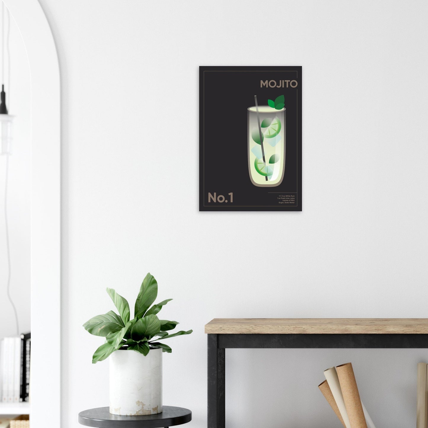 Cocktail 'Mojito' - Premium Matte Paper Poster