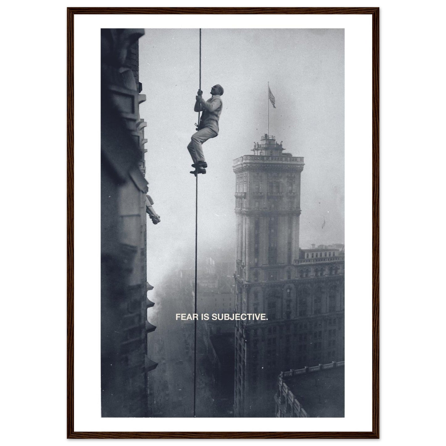 Ed Dickinson 'Fear is Subjective' - Premium Matte Paper Wooden Framed Poster