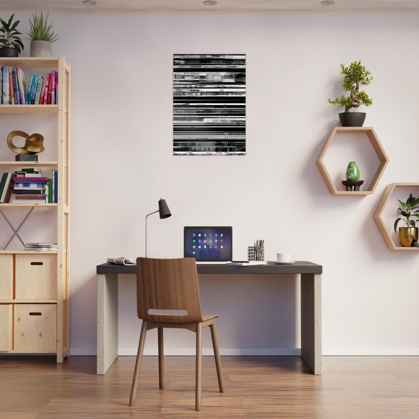 Glitch 'Black & White' - Premium Matte Paper Poster