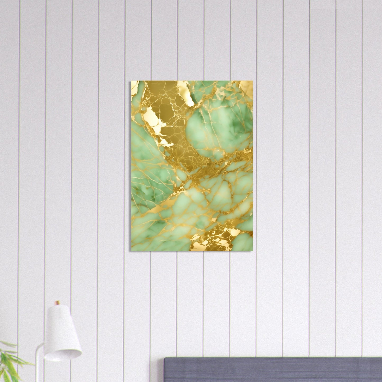 Marble 'Green & Gold' II - Premium Matte Paper Poster