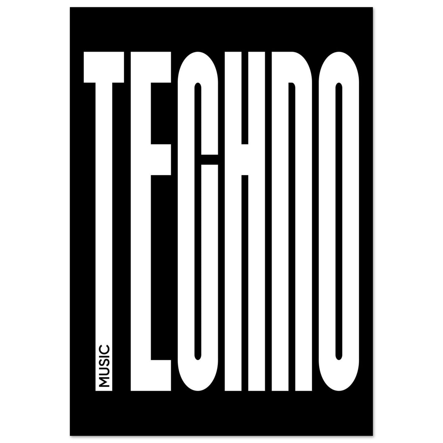 Music TECHNO - Premium Matte Paper Poster