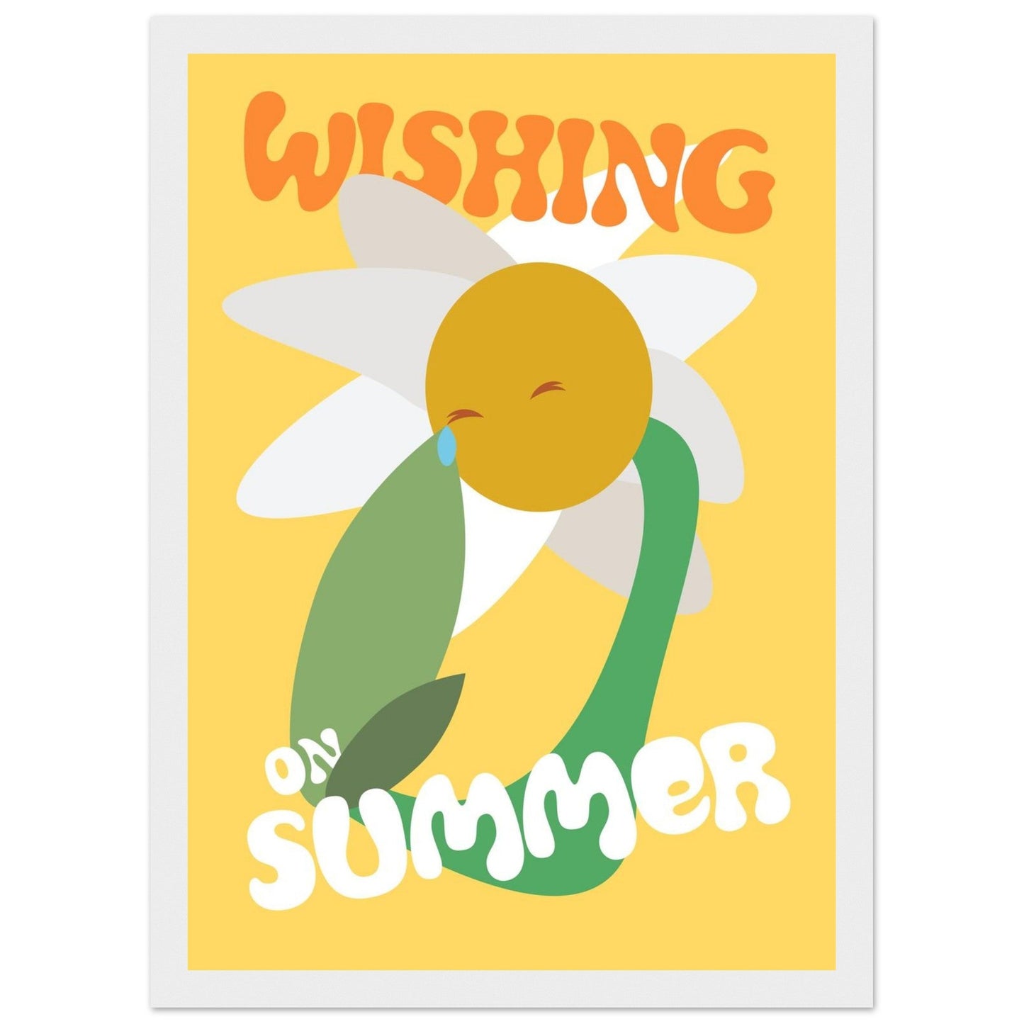 Flowers 'Wishing on Summer' - Premium Matte Paper Wooden Framed Poster