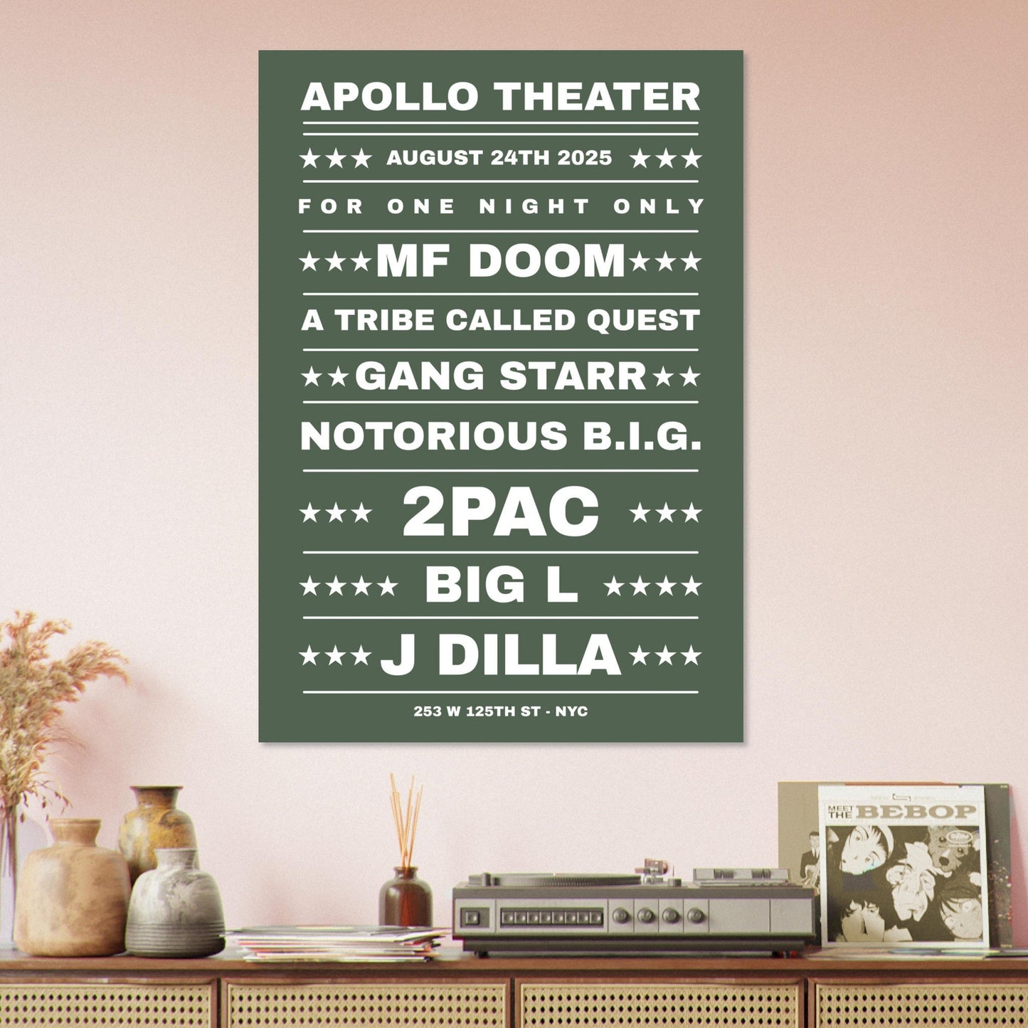 Sign 'Dream Hip Hop Gig' - Premium Matte Paper Poster