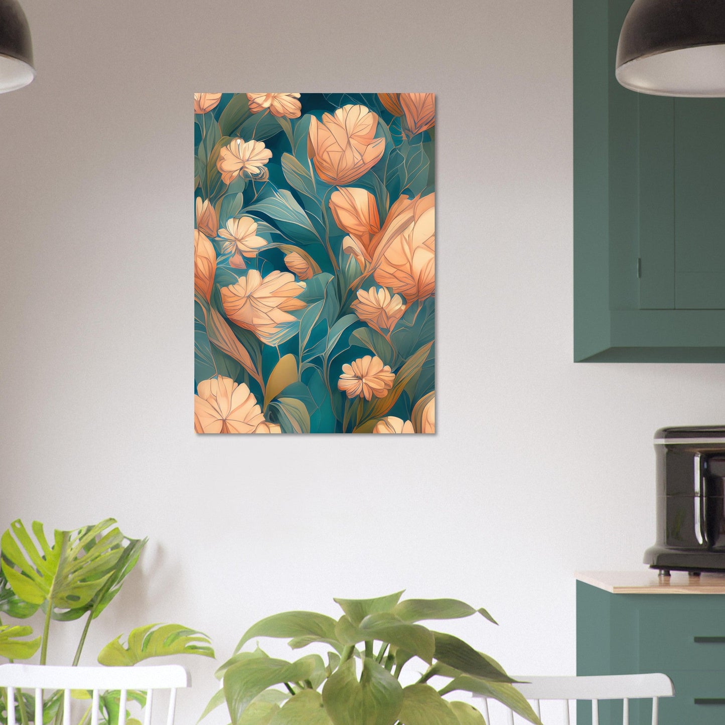 Flowers 'Abstract Garden' - Premium Matte Paper Poster