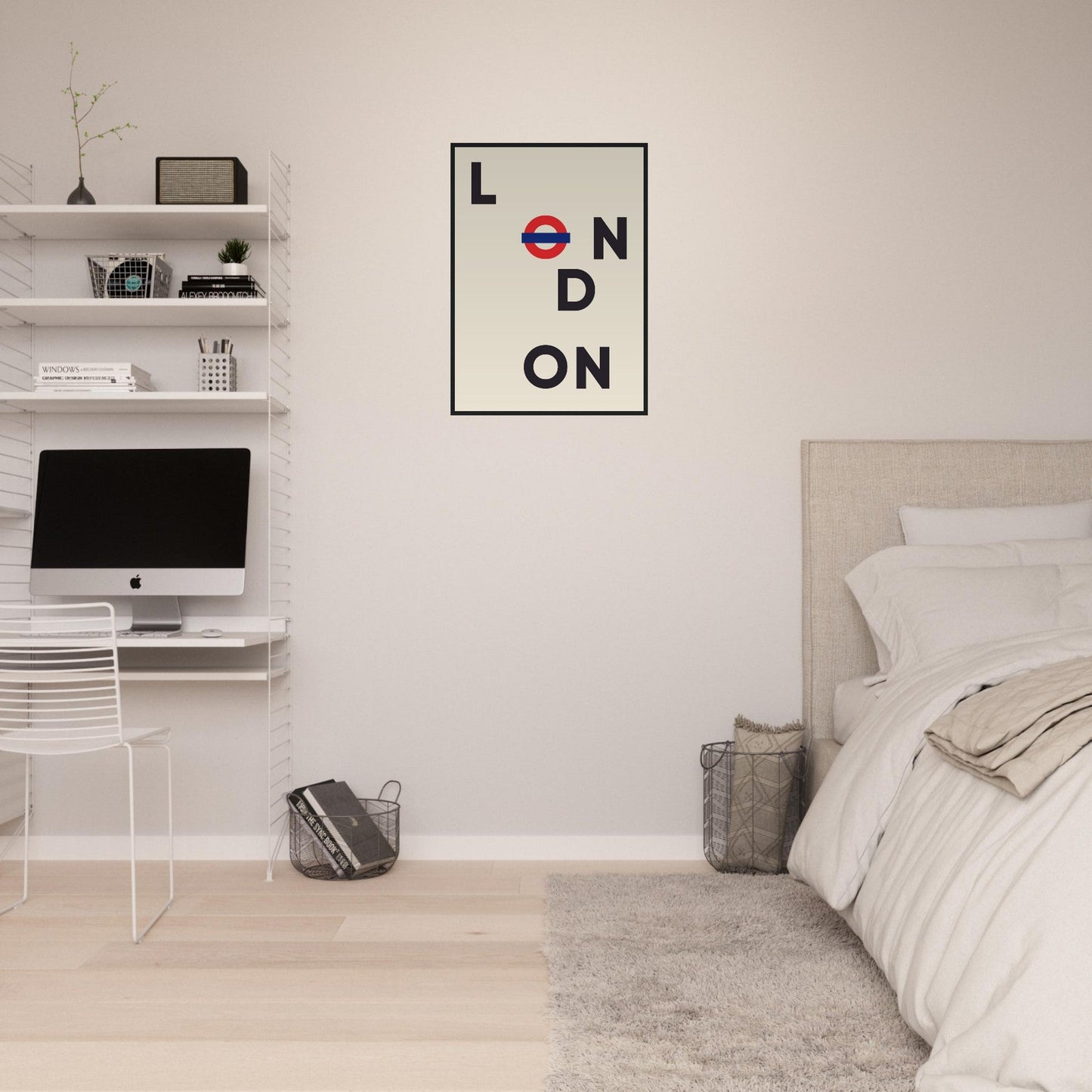Cities/ Places 'London' - Premium Matte Paper Wooden Framed Poster