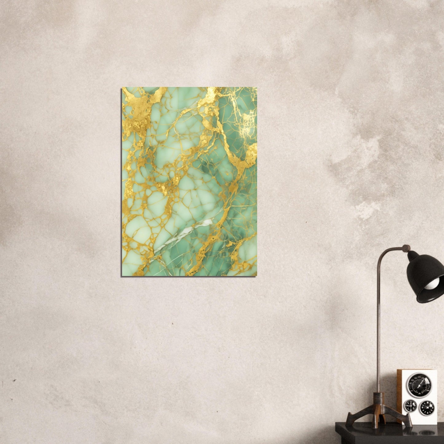 Marble 'Green & Gold' - Premium Matte Paper Poster