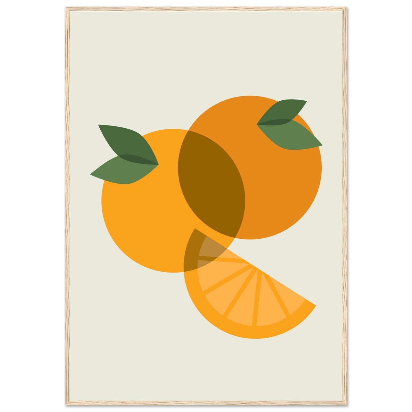 Fruity 'Oranges' - Premium Matte Paper Wooden Framed Poster