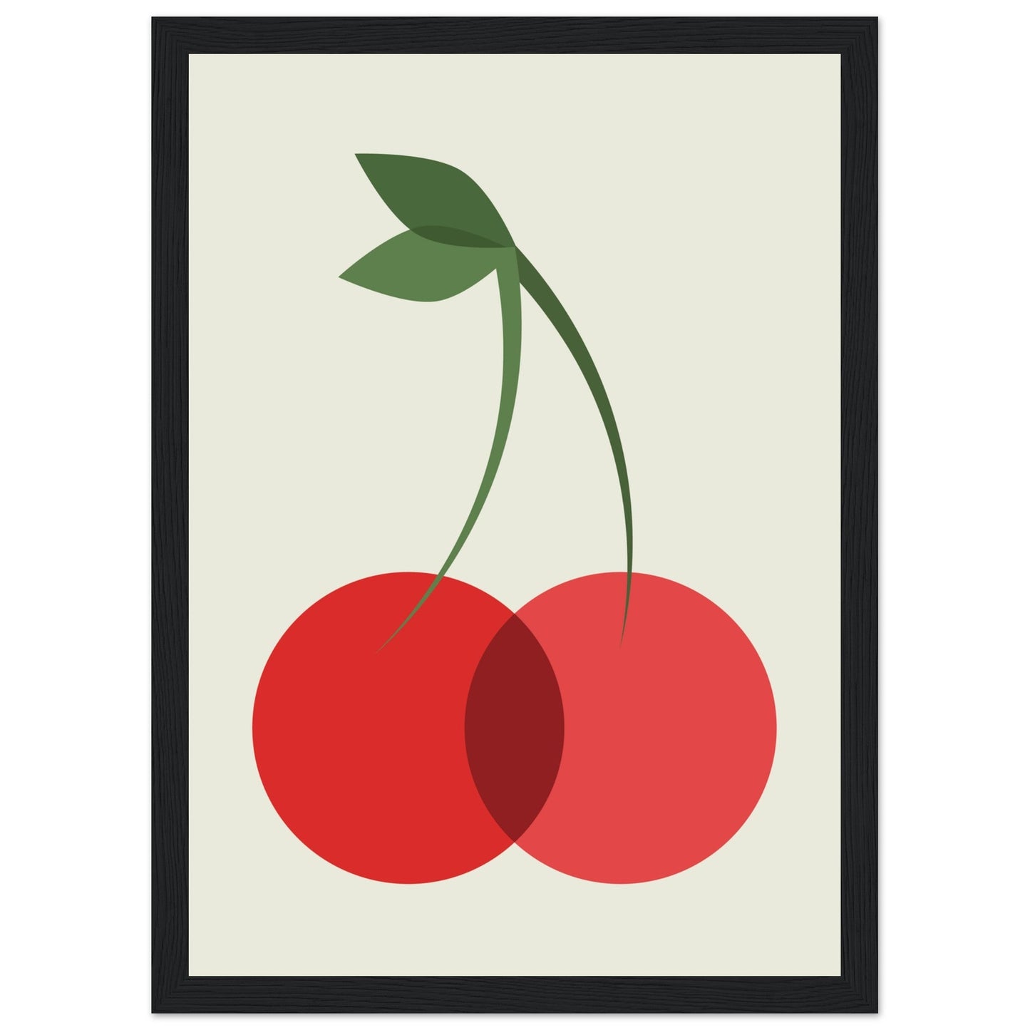 Fruity 'Cherries' - Premium Matte Paper Wooden Framed Poster