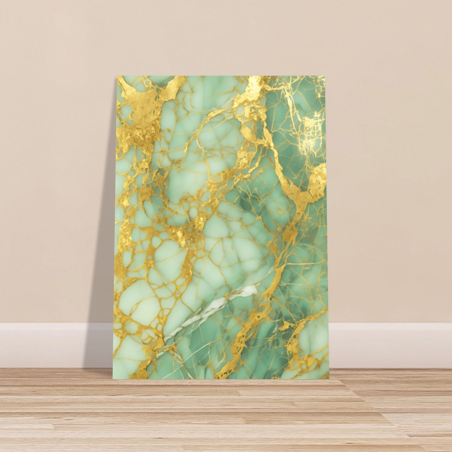 Marble 'Green & Gold' - Premium Matte Paper Poster
