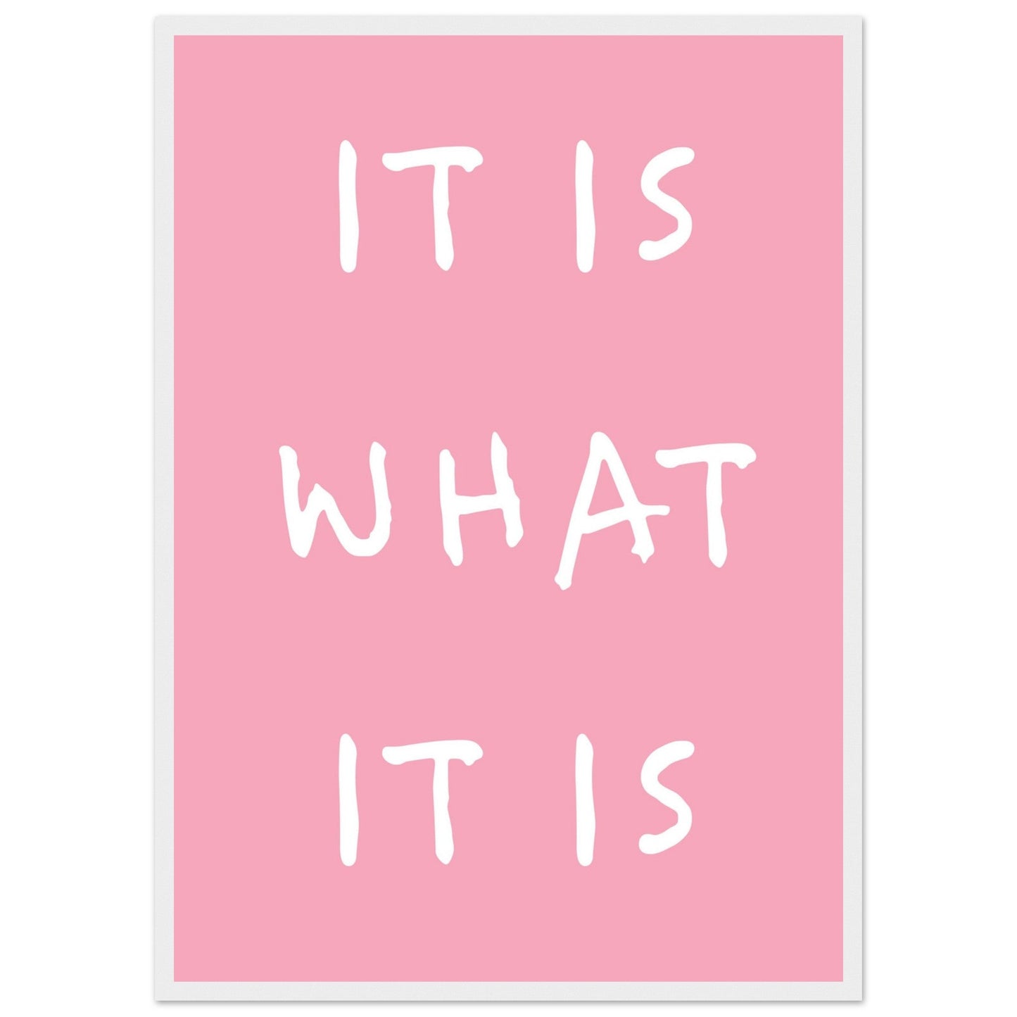 It is what it is - Premium Matte Paper Wooden Framed Poster