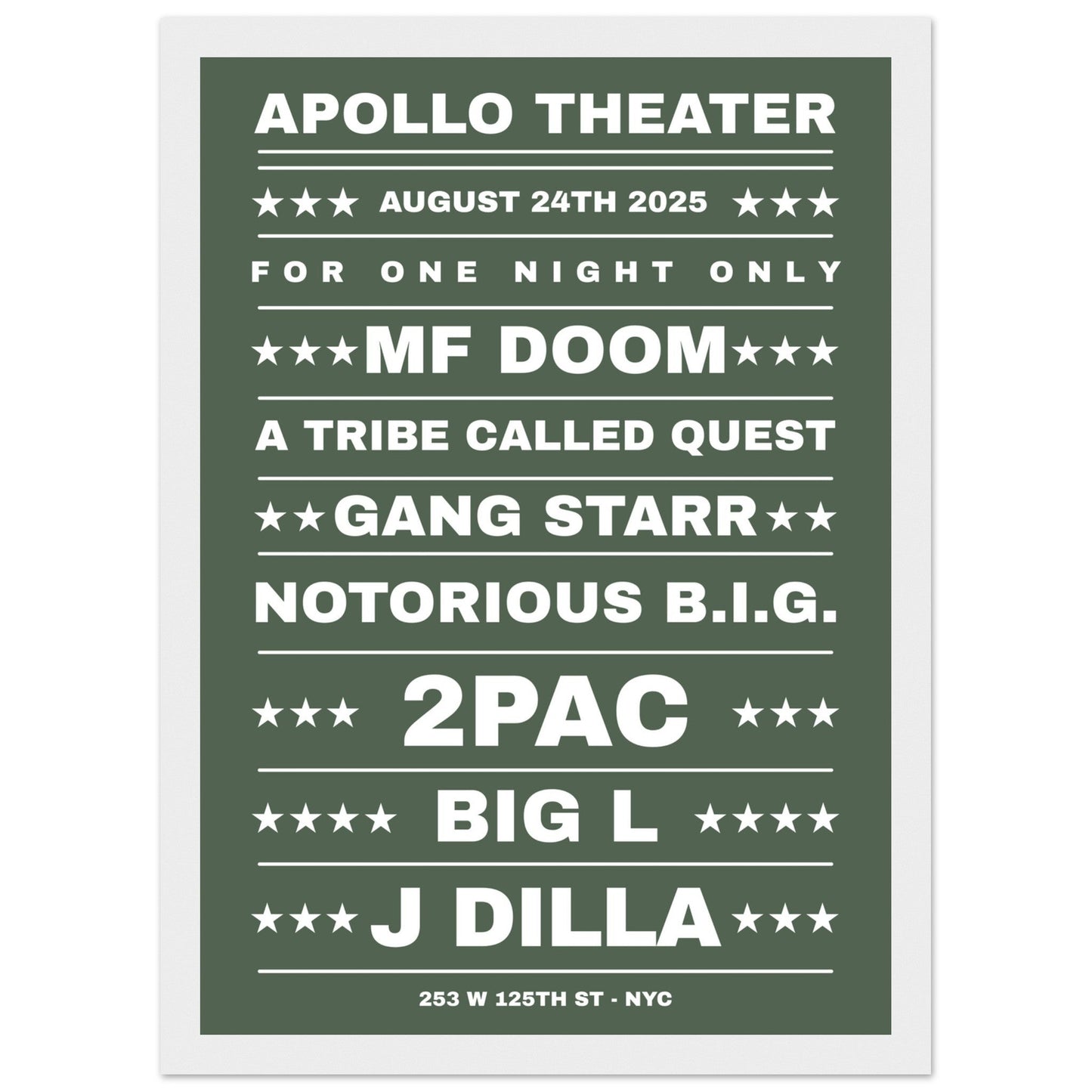 Sign 'Dream Hip Hop Gig' - Premium Matte Paper Wooden Framed Poster