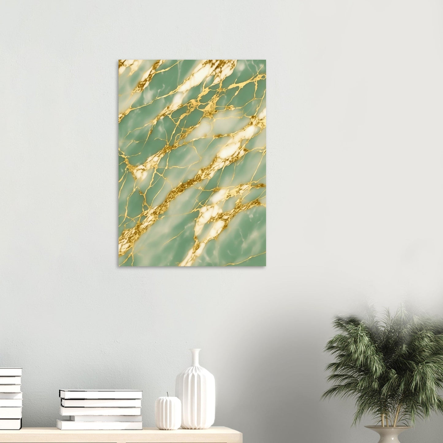 Marble 'Green & Gold' III - Premium Matte Paper Poster