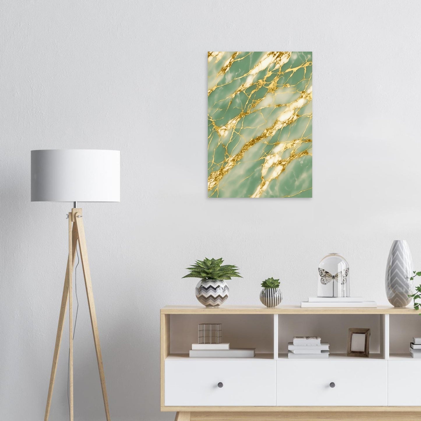 Marble 'Green & Gold' III - Premium Matte Paper Poster
