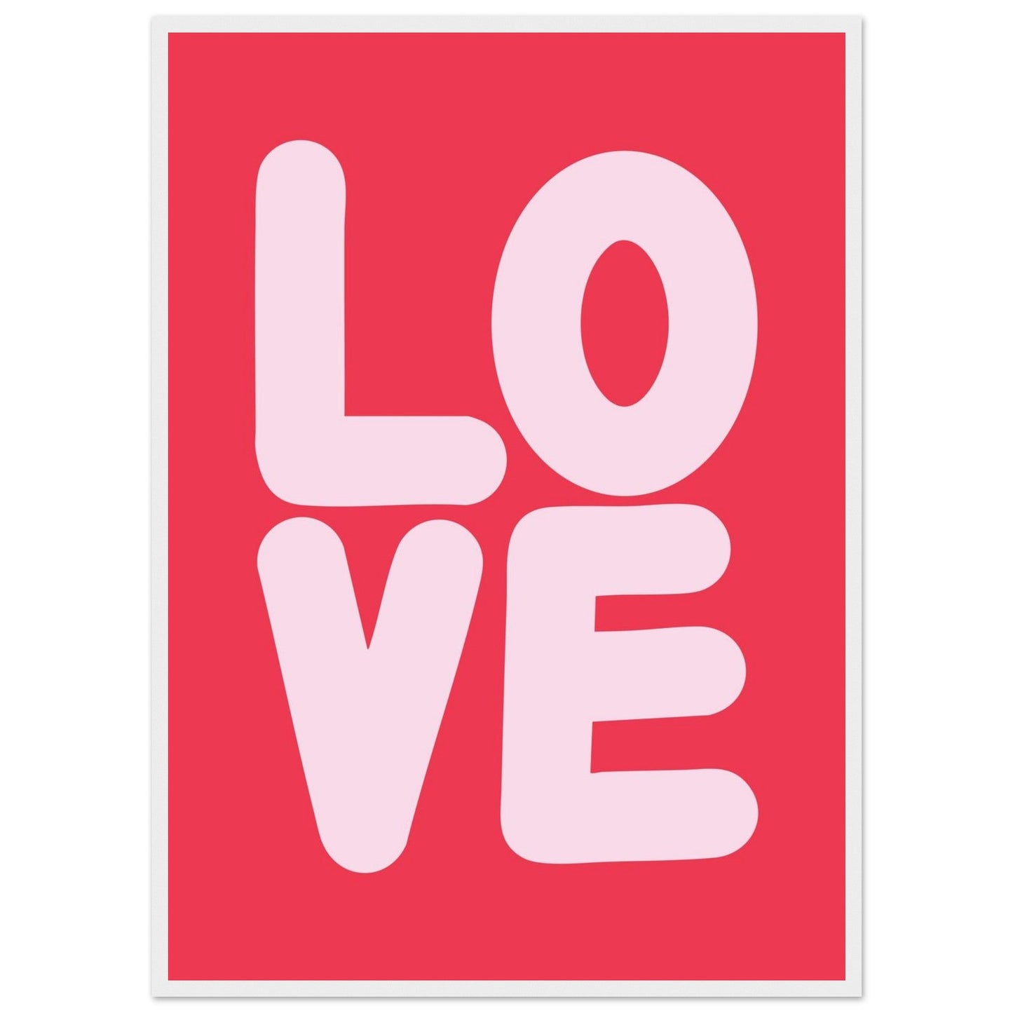 Sign 'Love' - Premium Matte Paper Wooden Framed Poster