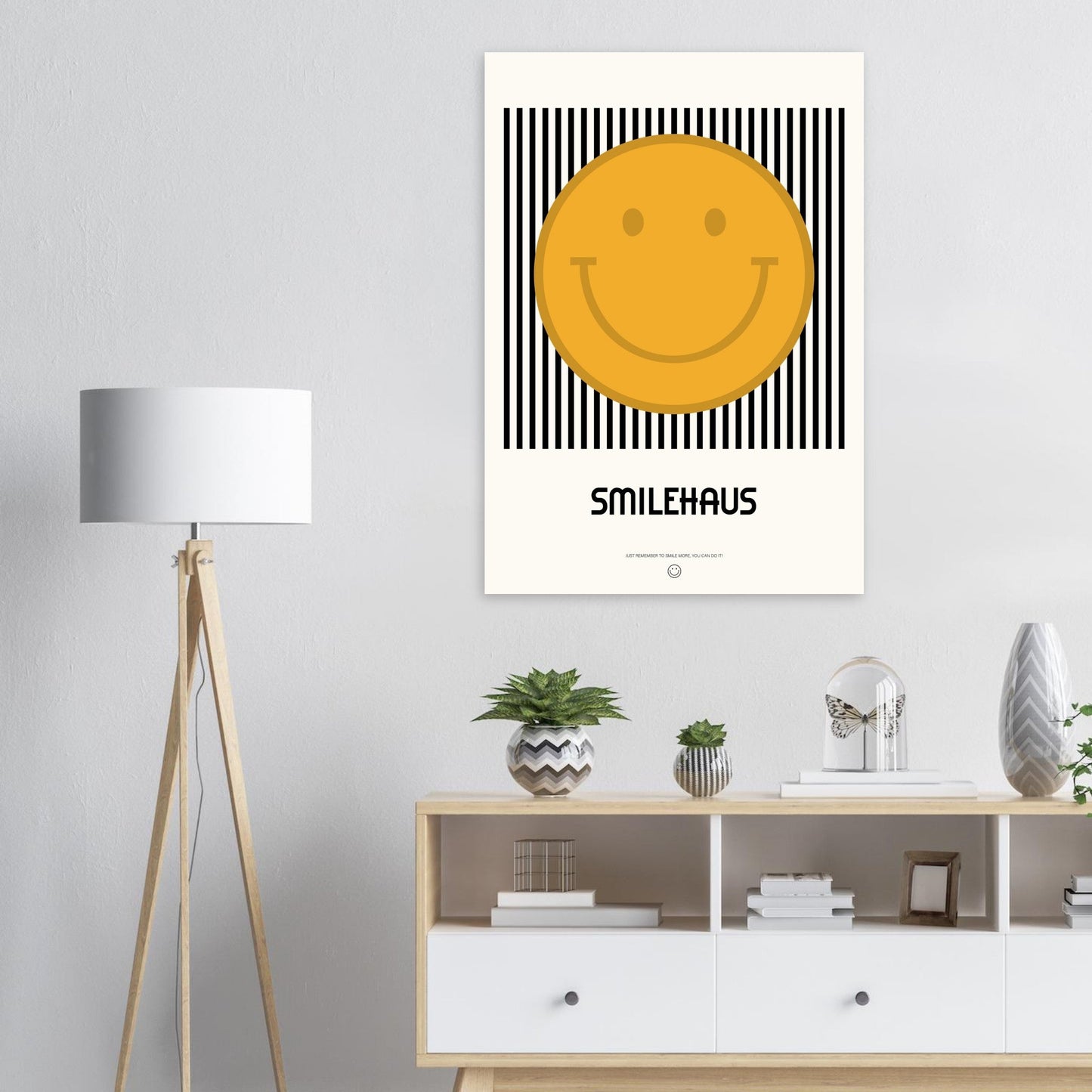 Yellow & Black 'Smilehaus' - Premium Matte Paper Poster