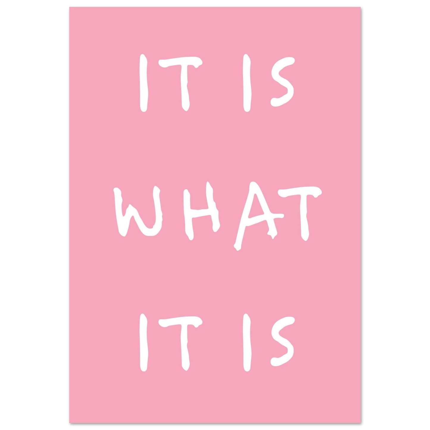 It is what it is - Premium Matte Paper Poster