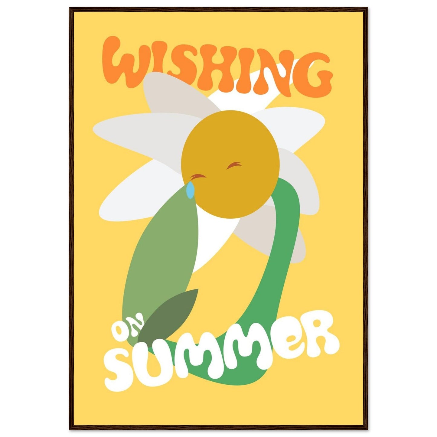 Flowers 'Wishing on Summer' - Premium Matte Paper Wooden Framed Poster